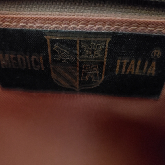 I Medici Italia Leather Brief Case Portfolio Document Carrier Tan - Picture 10 of 15